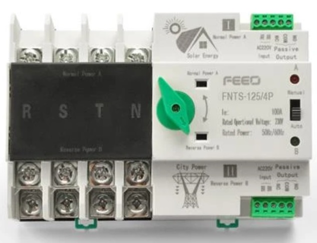 COMMUTATORE ATS FEEO AUT-MAN TRIFASE – SWITCH PANNELLI FOTOVOLTAICI E RETE 4P